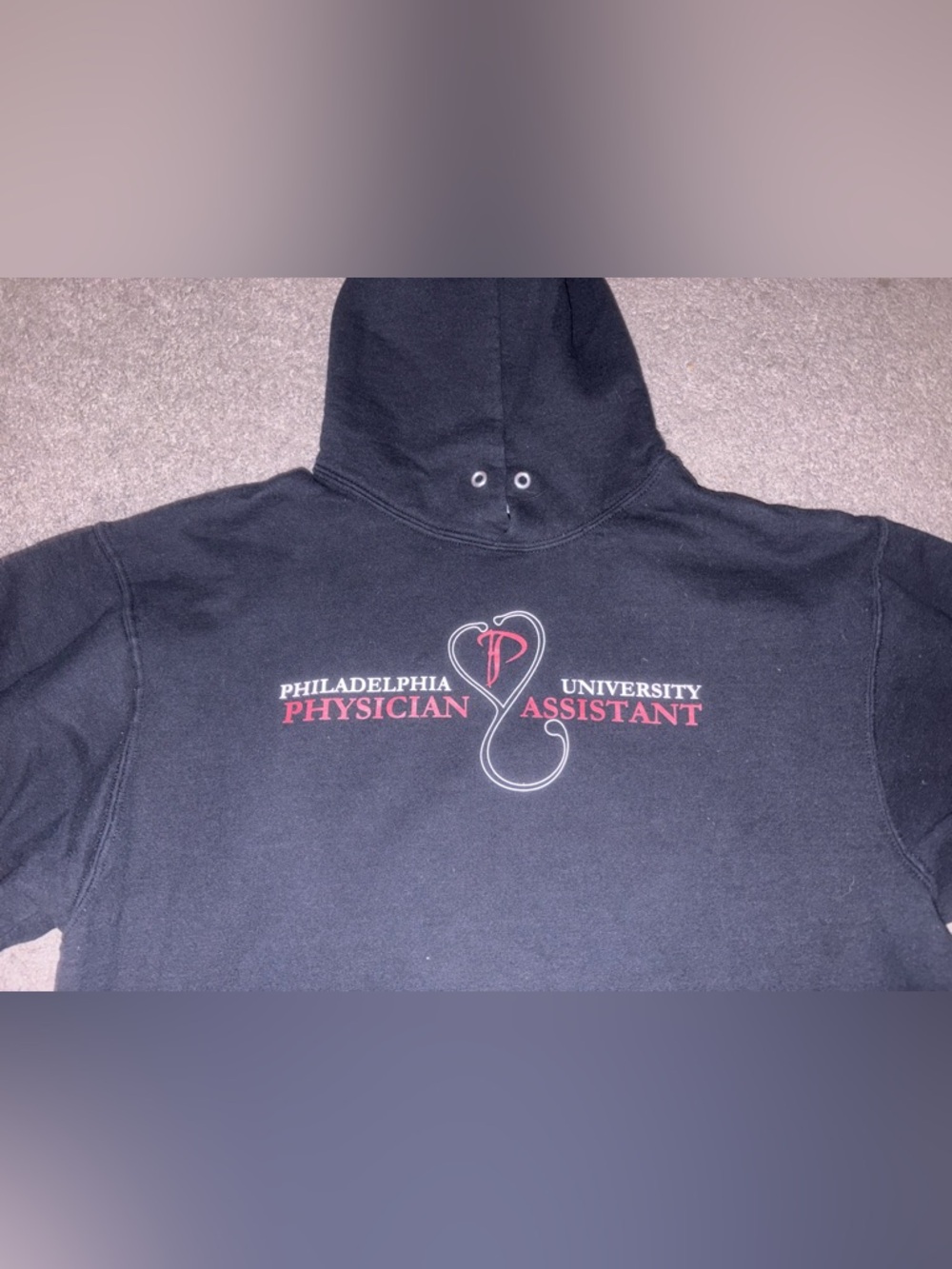 🩺 Philadelphia University Physician Assistant Hoodie – Size Medium | Black - Picture 3 of 5
